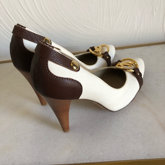ETRO White and Leather Heels - Picture 4 of 8